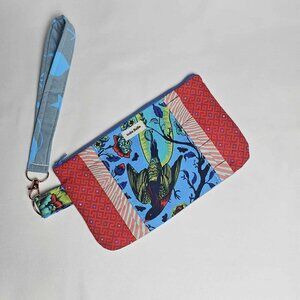Tula Pink Tail Feathers Bird Wristlet Wallet Purse: Gift for Women